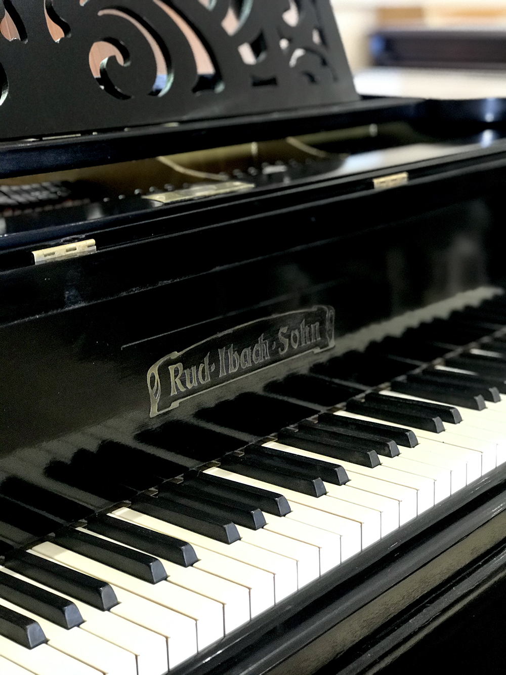 Restored Rud Ibach Boudoir Grand Piano