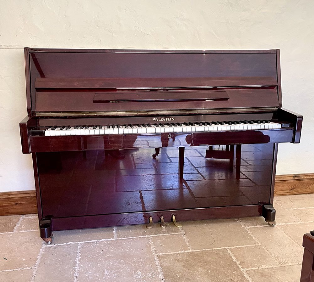 Waldstein,upright,piano,high,gloss,Mahogany,restored,used